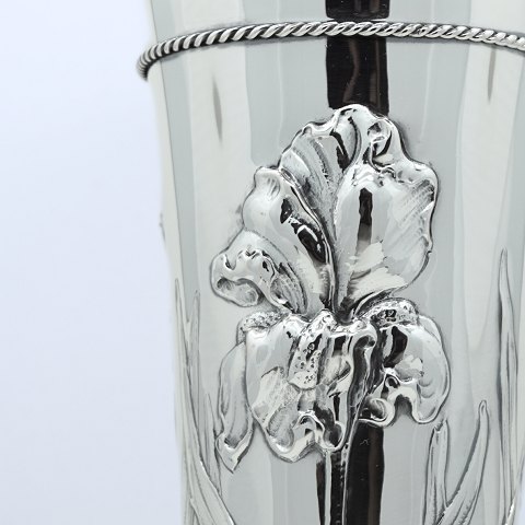 A big Danish Art Nouveau silver vase A big Danish Art Nouveau silver vase